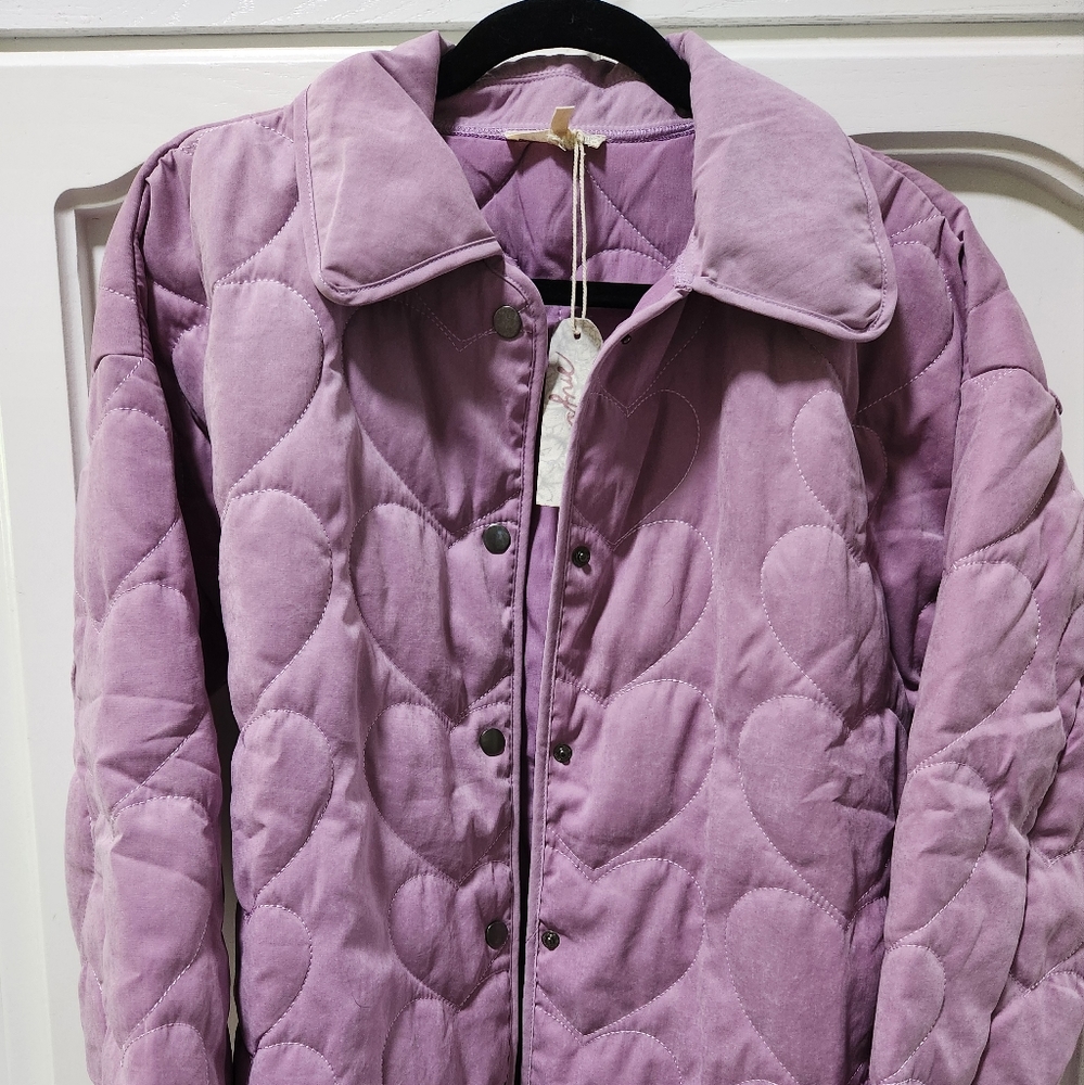 Mystree Lavender Quilted Heart Jacket